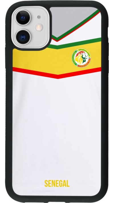 iPhone 11 Case Hülle - Silikon schwarz Senegal 2022 personalisierbares Fußballtrikot