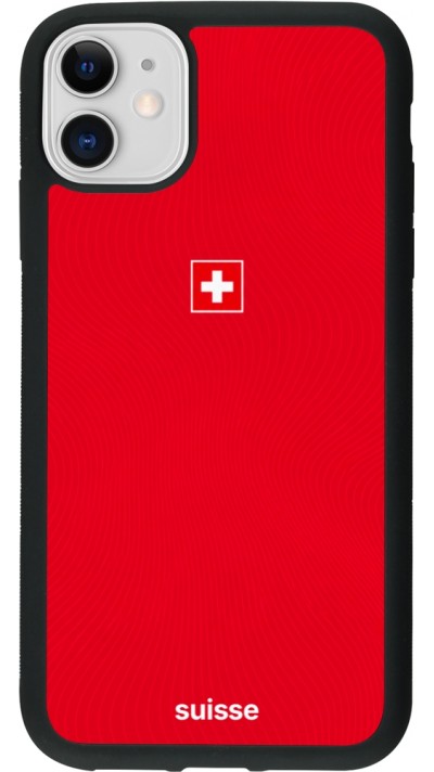 iPhone 11 Case Hülle - Silikon schwarz Schweiz 2026 personalisierbares Fussballtrikot
