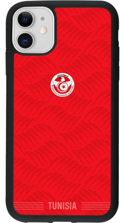 iPhone 11 Case Hülle - Silikon schwarz Tunesien 2026 personalisierbares Fussballtrikot