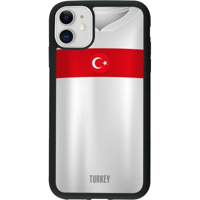 iPhone 11 Case Hülle - Silikon schwarz Türkei personalisierbares Fussballtrikot