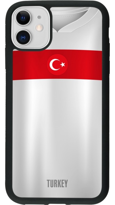 iPhone 11 Case Hülle - Silikon schwarz Türkei personalisierbares Fussballtrikot