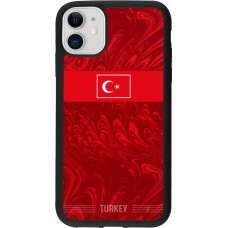 iPhone 11 Case Hülle - Silikon schwarz Türkei 2026 personalisierbares Fussballtrikot