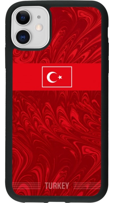iPhone 11 Case Hülle - Silikon schwarz Türkei 2026 personalisierbares Fussballtrikot