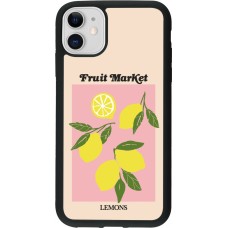iPhone 11 Case Hülle - Silikon schwarz Fruit market lemons 2026