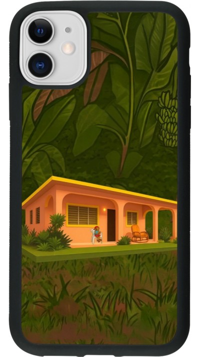 iPhone 11 Case Hülle - Silikon schwarz Benitos house DTMF