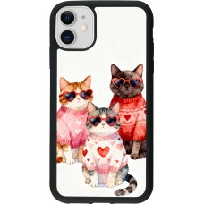 iPhone 11 Case Hülle - Silikon schwarz Saint Valentines Day 26 Cat Love