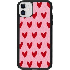 iPhone 11 Case Hülle - Silikon schwarz Saint Valentines Day 26 Pattern heart