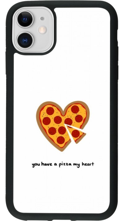 iPhone 11 Case Hülle - Silikon schwarz Saint Valentines Day 26 You have my pizza heart