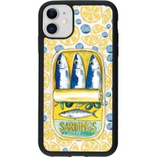 iPhone 11 Case Hülle - Silikon schwarz Sardines in oil 2026