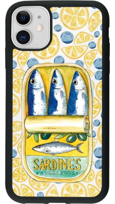 iPhone 11 Case Hülle - Silikon schwarz Sardines in oil 2026