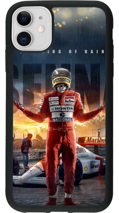 iPhone 11 Case Hülle - Silikon schwarz Senna The King of Rain