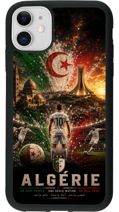 iPhone 11 Case Hülle - Silikon schwarz Fussball Algerien splash 2026
