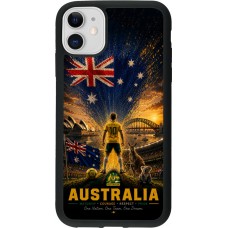 iPhone 11 Case Hülle - Silikon schwarz Fussball Australien splash 2026