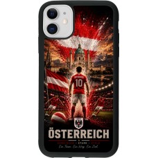 iPhone 11 Case Hülle - Silikon schwarz Fussball Österreich splash 2026