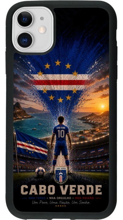 iPhone 11 Case Hülle - Silikon schwarz Fussball Kap Verde splash 2026