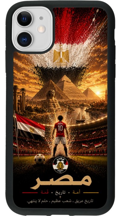 iPhone 11 Case Hülle - Silikon schwarz Fussball Ägypten splash 2026