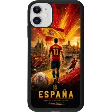 iPhone 11 Case Hülle - Silikon schwarz Fussball Espanien splash 2026