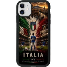 iPhone 11 Case Hülle - Silikon schwarz Fussball Italien splash 2026