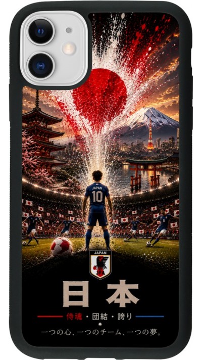 iPhone 11 Case Hülle - Silikon schwarz Fussball Japan splash 2026