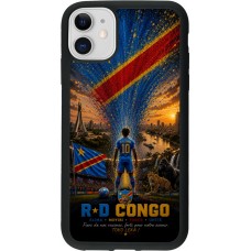 iPhone 11 Case Hülle - Silikon schwarz Fussball Demokratische Republik Kongo splash 2026