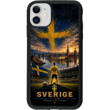 iPhone 11 Case Hülle - Silikon schwarz Fussball Schweden splash 2026