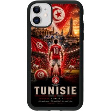 iPhone 11 Case Hülle - Silikon schwarz Fussball Tunesien splash 2026