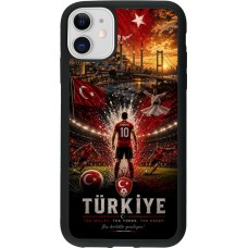 iPhone 11 Case Hülle - Silikon schwarz Fussball Türkei splash 2026