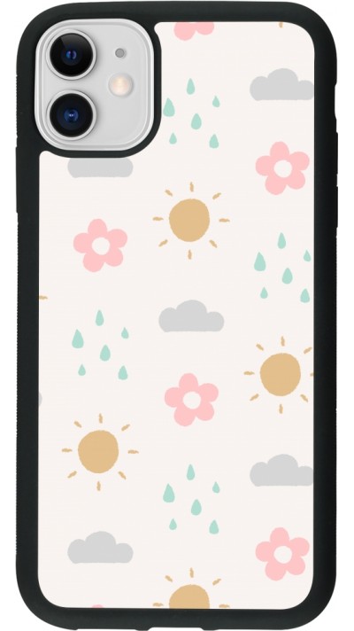 iPhone 11 Case Hülle - Silikon schwarz Spring 23 weather