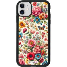 iPhone 11 Case Hülle - Silikon schwarz Spring 25 fruehling bluetend