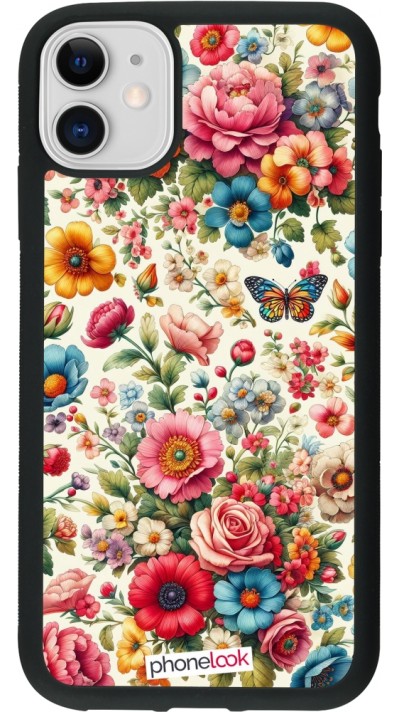 iPhone 11 Case Hülle - Silikon schwarz Spring 25 fruehling bluetend