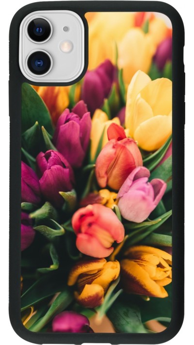 iPhone 11 Case Hülle - Silikon schwarz Bouquet of tulips 2026