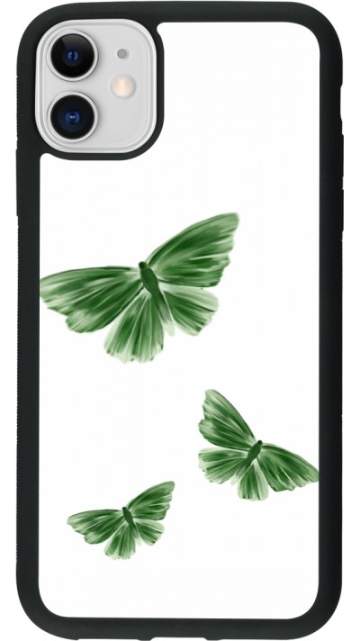 iPhone 11 Case Hülle - Silikon schwarz Butterflies 2026