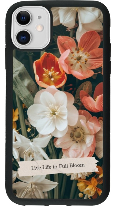 iPhone 11 Case Hülle - Silikon schwarz Full Bloom 2026