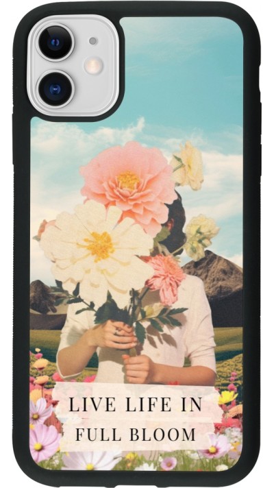 iPhone 11 Case Hülle - Silikon schwarz Live life in full moon 2026