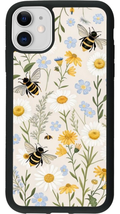 iPhone 11 Case Hülle - Silikon schwarz Pattern bees 2026