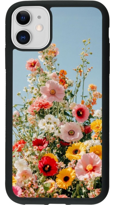 iPhone 11 Case Hülle - Silikon schwarz Spring flowers 2026