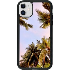 iPhone 11 Case Hülle - Silikon schwarz Summer 2023 palm tree vibe