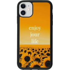 iPhone 11 Case Hülle - Silikon schwarz Summer 2025 Enjoy your life
