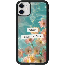 iPhone 11 Case Hülle - Silikon schwarz Summer 2025 Grow with the flow
