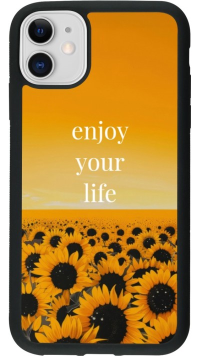 iPhone 11 Case Hülle - Silikon schwarz Summer 2026 Enjoy your life