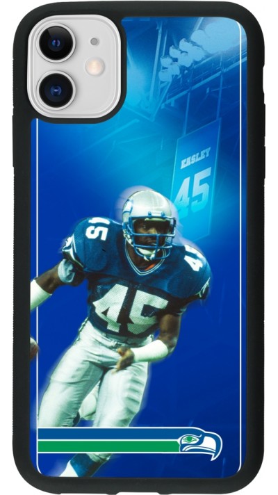 iPhone 11 Case Hülle - Silikon schwarz Super Bowl 26 Seattle 1