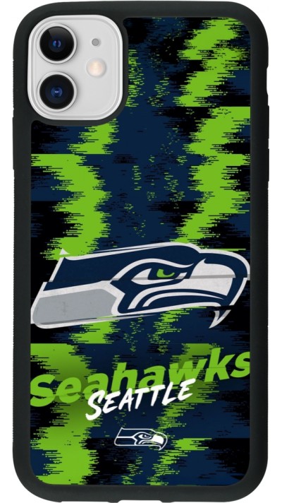 iPhone 11 Case Hülle - Silikon schwarz Super Bowl 26 Seattle 2