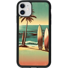 iPhone 11 Case Hülle - Silikon schwarz Surf Paradise