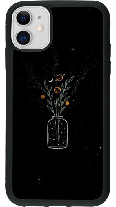 Coque iPhone 11 - Silicone rigide noir Vase black