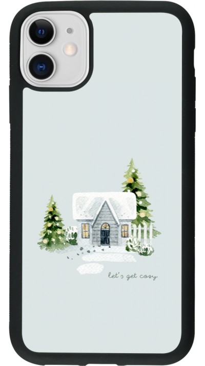 iPhone 11 Case Hülle - Silikon schwarz Winter 25 Cosy House