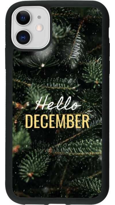 iPhone 11 Case Hülle - Silikon schwarz Winter 25 Winter hello december