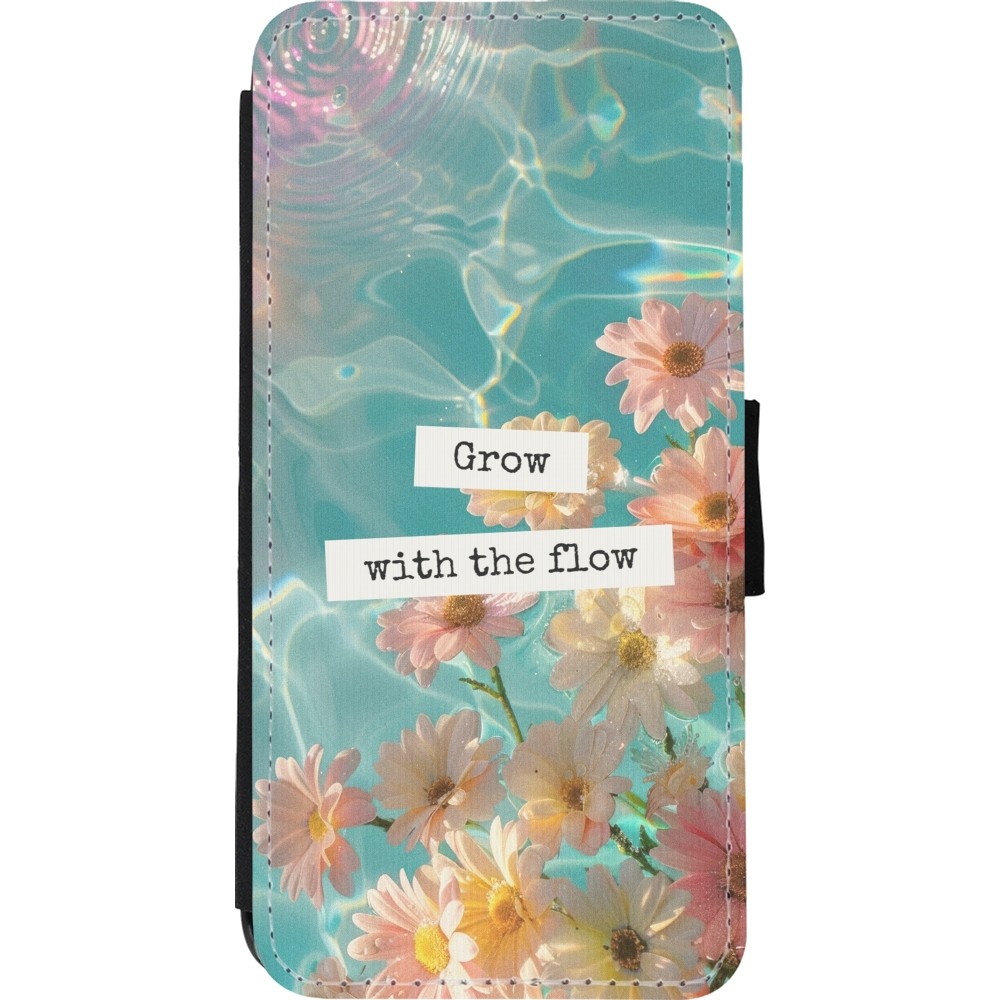 iPhone 11 Case Hülle - Wallet schwarz Summer 2025 Grow with the flow