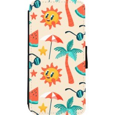 iPhone 11 Case Hülle - Wallet schwarz Summer 2025 Pattern soleil