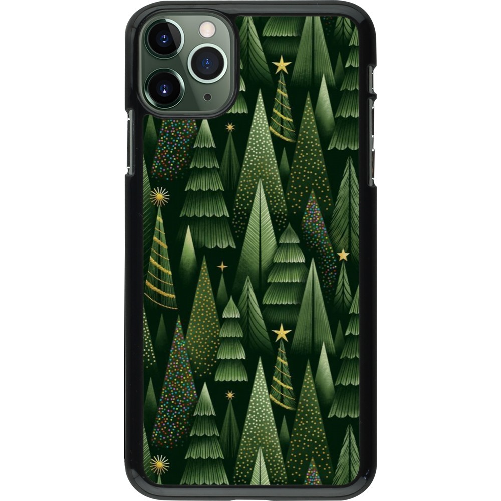 iPhone 11 Pro Max Case Hülle - Christmas 25 Pattern Xmas Tree