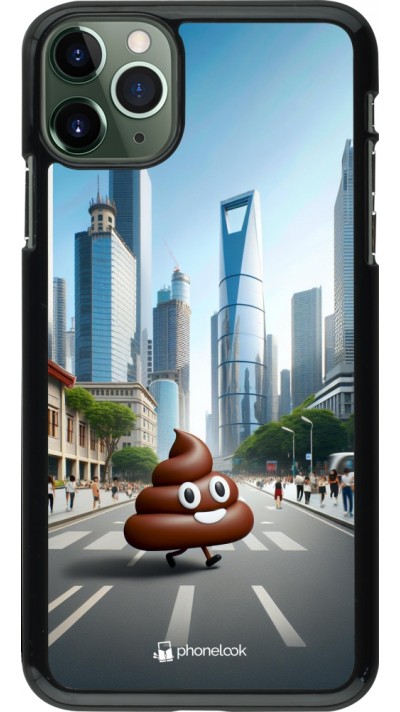 Coque iPhone 11 Pro Max - Emoji Caca walk